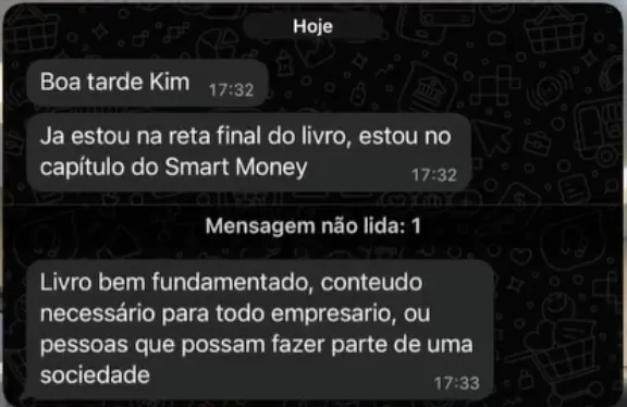 Depoimento no WhatsApp: livro bem fundamentado, conteúdo necessário para todo empresário