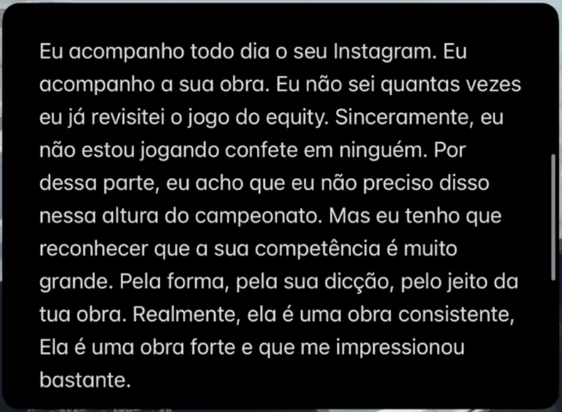Depoimento de leitor: uma obra consistente e forte, que me impressionou bastante