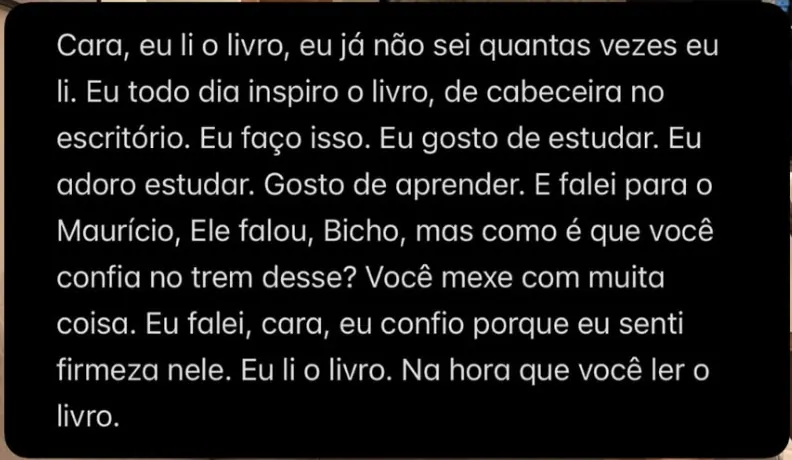 Depoimento de leitor: livro de cabeceira no escritório, lido várias vezes